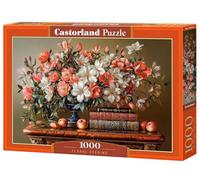 CASTORLAND Puzzle da 1000 pezzi, serata floreale, natura morta floreale, biblioteca vintage, hobby artistico, puzzle per adulti, Castorland C-105373-2