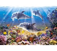 Puzzle 500 pezzi delfini sott'acqua