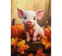 Castorland - Puzzle Maialino autunnale carino - 300 Pezzi