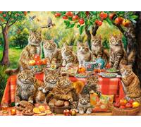 Castorland Puzzle per riunioni di famiglia di gatti, puzzle da 3000 pezzi