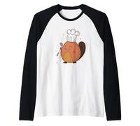 Castoro Come Chef Maglia con Maniche Raglan