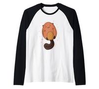 Castoro Fluffy Maglia con Maniche Raglan