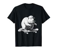 Castoro Imparare a Fare Skateboard Maglietta