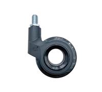 castors wheels sets, 5 pezzi di ruote girevoli sottili e concise senza mozzo con anello di presa e stelo filettato for la sostituzione della sedia da ufficio(M8 Black)