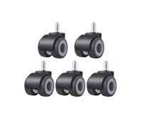 castors wheels sets, 5 ruote for sedia da ufficio, inserto M10/M11, ruote girevoli for impieghi gravosi da 2 pollici, 4 cuscinetti, carico 700 libbre, ruote girevoli in gomma(M10x20mm)