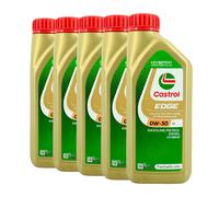 CASTROL Edge 0W-30 LL Olio Motore, MB 229.31, MB 229.51, Porsche C30, 5x1 Litro