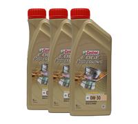 CASTROL Edge Professionale Fluido Titanio A5 0W-30 Olio Motore API SL, 3x1 Litro