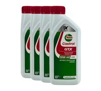 CASTROL GTX 10W-40 A3/B4 Olio Motore, VW 505 00, Fiat 9.55535 G2, 4x1 Litro