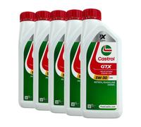 CASTROL GTX 5W-30 A5/B5 Olio Motore, ILSAC GF-4, API SL, ACEA B5, 5x1 Litro