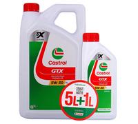 CASTROL GTX Olio Motore 5W-30 C4, pack da 5+1 L