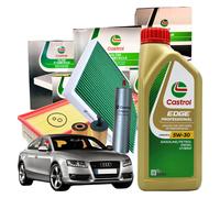 Castrol Kit Tagliando Audi A5 8TA 2.0 TDI 4 Filtri + 5l Olio Edge Longlife III