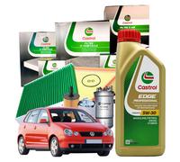 Castrol Kit Tagliando Vw Polo 9N 1.4 TDI 4 Filtri + 5l Olio Edge Longlife III