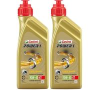 CASTROL Olio Power 1 4T 10W-40 1L (Confezione da 2)