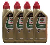 Castrol Power 1 20W-50 4T API SN JASO MA-2 4X1 Litro Olio Motore