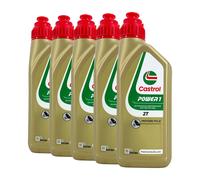 CASTROL Power 1 2T Olio Motore 2 Ruote API TC, ISO-L-EGD, JASO FD, 5x1 Litro