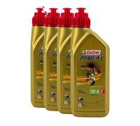 CASTROL Power 1 4T 10W-40 2-Rad Olio Motore Api Sn, Jaso MA2, 4x1 Litro