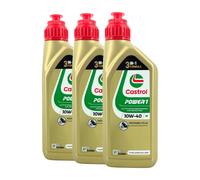 CASTROL Power 1 4T 10W-40 Olio Motore 2 Ruote API SN, JASO MA2, 3x1 Litro