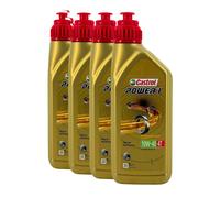 CASTROL Power 1 4T 10W-40 Olio Motore 2 Ruote API SN, JASO MA2, 4x1 Litro