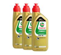 CASTROL Power 1 4T 15W-50 2-Rad Olio Motore Api Sn, Jaso MA2, 3x1 Litro