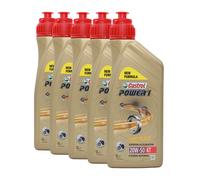 CASTROL Power 1 4T 20W-50 2-Rad Olio Motore API SN, JASO MA2, 5x1 Litro