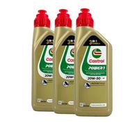 CASTROL Power 1 4T 20W-50 Olio Motore 2 Ruote API SN, JASO MA2, 3x1 Litro