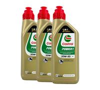 CASTROL Power 1 4T 20W-50 Olio Motore 2 Ruote API SN, JASO MA2, 3x1 Litro