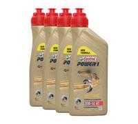 CASTROL Power 1 4T 20W-50 Olio Motore 2 Ruote API SN, JASO MA2, 4x1 Litro