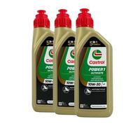 CASTROL Power 1 Racing 4T 10W-30 2-Rad Olio Motore Api Sl, Jaso MA2, 3x1 Litro