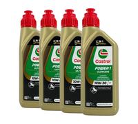 CASTROL Power 1 Racing 4T 10W-30 2-Rad Olio Motore Api Sl, Jaso MA2, 4x1 Litro