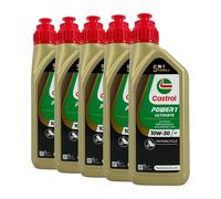 CASTROL Power 1 Racing 4T 10W-30 2-Rad Olio Motore Api Sl, Jaso MA2, 5x1 Litro