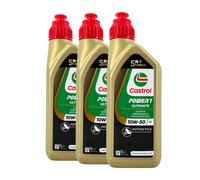 CASTROL Power 1 Ultimate 4T 10W-50 Olio Per Moto API SN, JASO MA2, 3x1 Litro