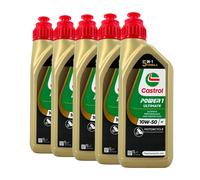 CASTROL Power 1 Ultimate 4T 10W-50 Olio Per Moto API SN, JASO MA2, 5x1 Litro
