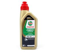 Castrol Power 1 Ultimate 4T 5W-40 olio moto 5W40 API SN, JASO MA2 o MA con Portachiavi Cavatappi Lt 1 x 6