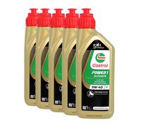 CASTROL Power 1 Ultimate 4T 5W-40 Olio Per Moto API SN, JASO MA2, 5x1 Litro