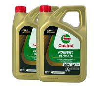 CASTROL Power 1 Ultimate 4T SAE 10W-40 Olio Moto, Api Sn, Jaso MA2, 2x4 Litro