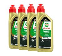 CASTROL Power 1 Ultimate 4T SAE 10W-40 Olio Moto, Api Sn, Jaso MA2, 4x1 Litro