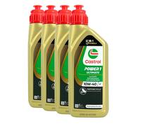 CASTROL Power 1 Ultimate 4T SAE 10W-40 Olio Moto, Api Sn, Jaso MA2, 4x1 Litro