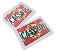 Castrol Wakefield Vintage Retrò Rusty Stile Olio Grafiche Adesivi X 2pcs 200mm