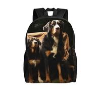 Casual Backpack Dog Family Borse Da Scuola Impermeabile Zaino Università Per Escursionismo, Trekking, Studenti, 42X32X14Cm