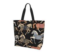 Casual Borsa Shopper Brown Horse Shopper Borsetta Universale Borsa Tote Tracolla Per Palestra, Regali, Uso Viaggi, 40X50X15Cm