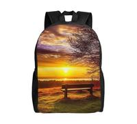 Casual Borse Da Scuola Lonely Bench Sunset Borsa Da Viaggio Impermeabile Zaino Università Per Trekking, Scuola, Idea Regalo, 42X32X14Cm
