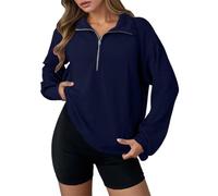 Casual Felpa Giacca E Moda Inverno Plus Size Top Con Cappuccio Lady Felpa, Blu, S