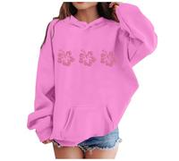 Casual Felpa in Cotone Ragazza Ragazzo Basic Comfort Crewneck Pullover Maglione con Cappuccio per Bambine T-Shirt Girocollo Morbida Bambini Ragazze di Natale 3-12 Anni Giacca Invernale Bambina