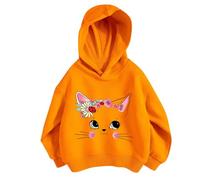 Casual Felpa in Cotone Ragazza Ragazzo Pullover Inverno T-Shirt Bambini Cartoon Stampa Maglione Invernale per Felpe con Cappuccio Foderate Pile Full-Zip Jacket Giubbotto Abbigliamento Ragazze 5-14 Ann