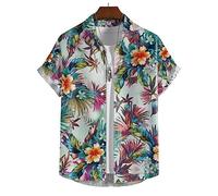 Casual Floral Beach Men's Shirt Summer Short Sleeve Hawaiian Shirts for Men Plus Size Quick Dry Tee Shirt Men Clothes