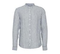 Casual Friday Camicia ' CFANTON LS CC linen striped shirt ' blu scuro Uomo Casual Friday S