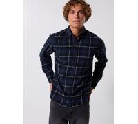 Casual Friday - Cfmace Ls Bu Checked Shirt - Brushed Blu - Abbigliamento XL Blu