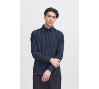Casual Friday - Cfmace Ls Bu Striped Shirt - Brushed Blu - Abbigliamento M Blu