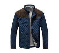 Casual Giacca Uomo Autunno Inverno Regular Fit Moda Splicing con Tasche Uomo Transizione Giacca Moderno Colletto in Piedi Cardigan Uomo Giacca Quotidiano all-Match Maniche Lunghe