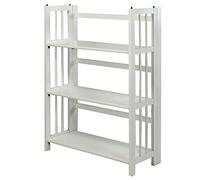 Casual Home Libreria a 3 ripiani, larghezza 69,8 cm, pieghevole, impilabile, colore bianco